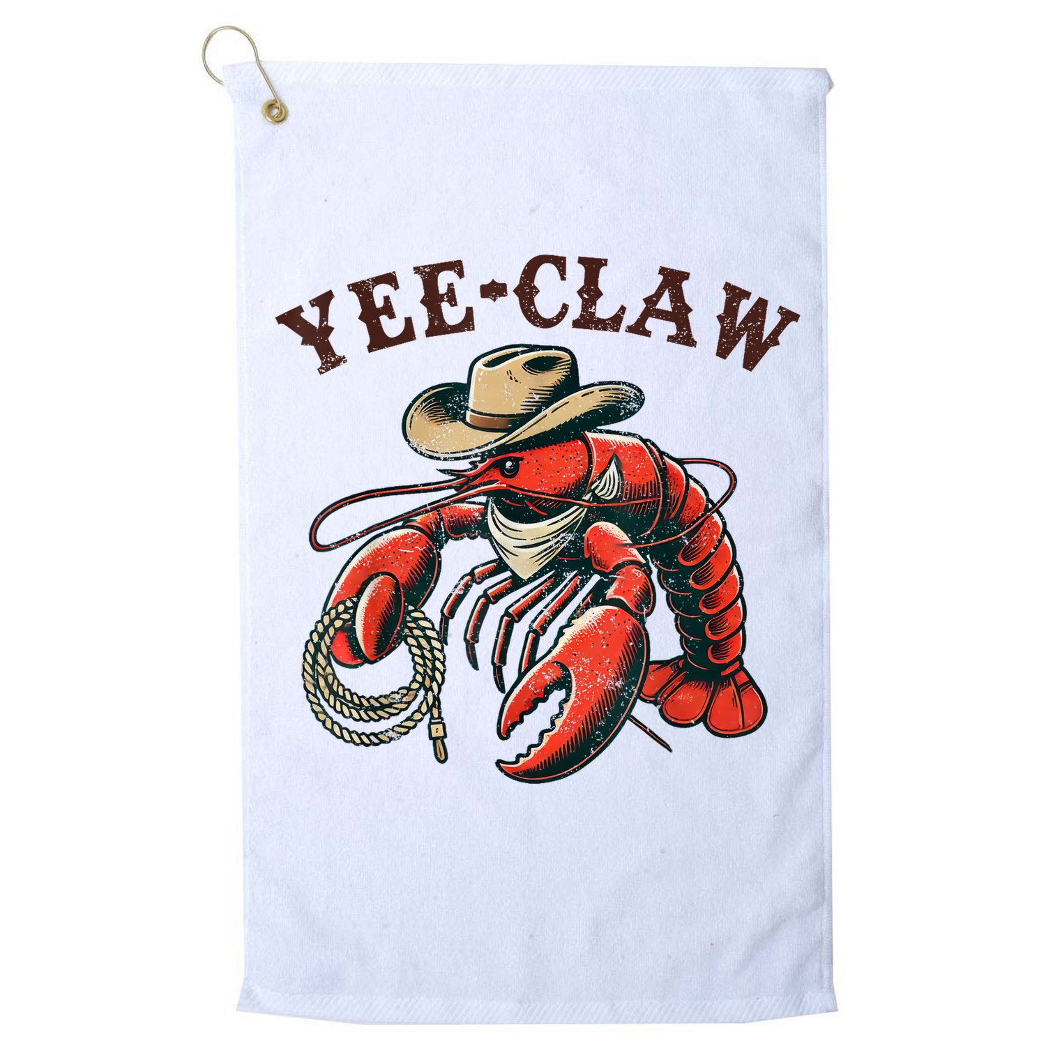 Yee Claw! Funny Crawfish Cajun Sea Festival Golf Towel
