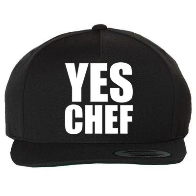 Yes Chef Funny Chef Funny Cook Saying Kitchen Cooking Wool Snapback Cap