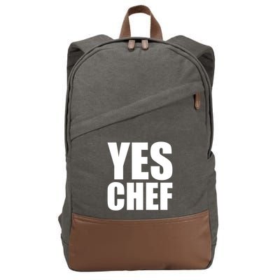Yes Chef Funny Chef Funny Cook Saying Kitchen Cooking Cotton Canvas Backpack