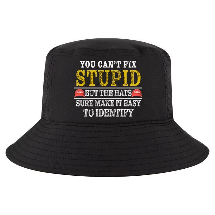 You Can't Fix Stupid But The Hats Sure Make It Easy To Identify Funny Cool Comfort Performance Bucket Hat