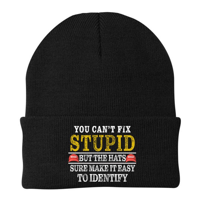 You Can't Fix Stupid But The Hats Sure Make It Easy To Identify Funny Knit Cap Winter Beanie