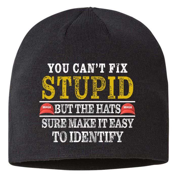 You Can't Fix Stupid But The Hats Sure Make It Easy To Identify Funny Sustainable Beanie