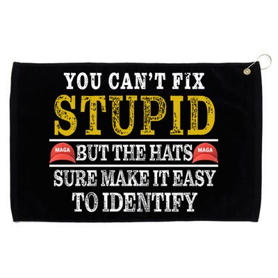 You Can't Fix Stupid But The Hats Sure Make It Easy To Identify Funny Grommeted Golf Towel