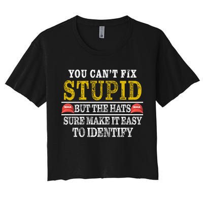 You Can't Fix Stupid But The Hats Sure Make It Easy To Identify Funny Crop Top