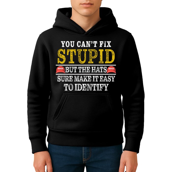 You Can't Fix Stupid But The Hats Sure Make It Easy To Identify Funny Kids Hoodie