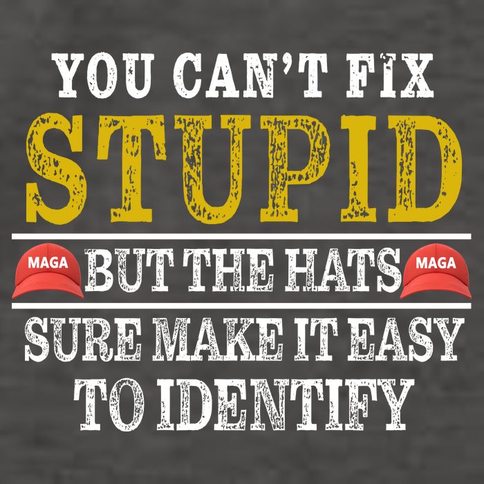 You Can't Fix Stupid But The Hats Sure Make It Easy To Identify Funny Vector Backpack