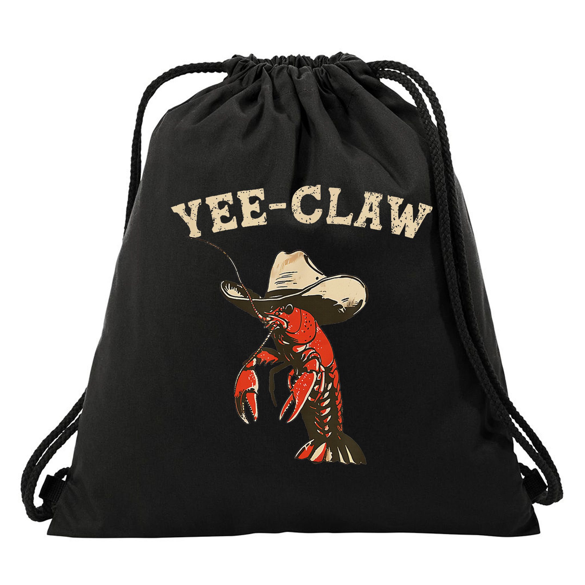 Yee Claw! Funny Crawfish Cajun Seafood Festival Drawstring Bag