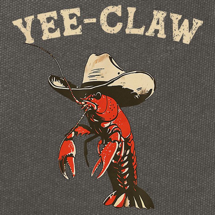 Yee Claw! Funny Crawfish Cajun Seafood Festival Cotton Canvas Backpack