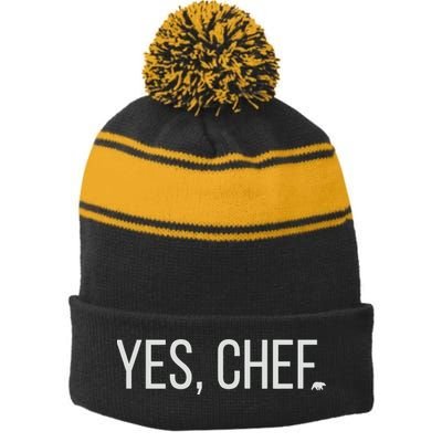 Yes Chef Foodie Carmy The Bear Stripe Pom Pom Beanie