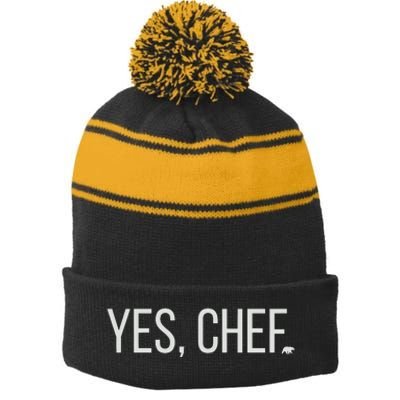 Yes Chef Foodie Carmy The Bear Stripe Pom Pom Beanie