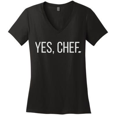 Yes Chef Foodie Carmy The Bear Women's V-Neck T-Shirt
