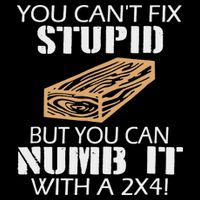 You Can't Fix Stupid But You Can Numb It With A 2x4 Funny Mousepad