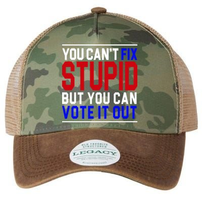 You Can't Fix Stupid But You Can Vote It Out Legacy Tie Dye Trucker Hat