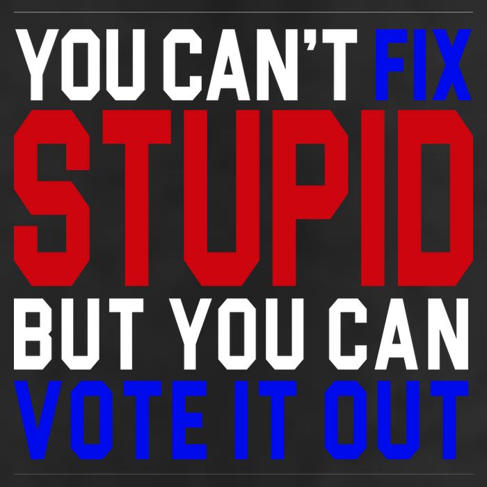 You Can't Fix Stupid But You Can Vote It Out 7 Panel Mesh Trucker Snapback Hat