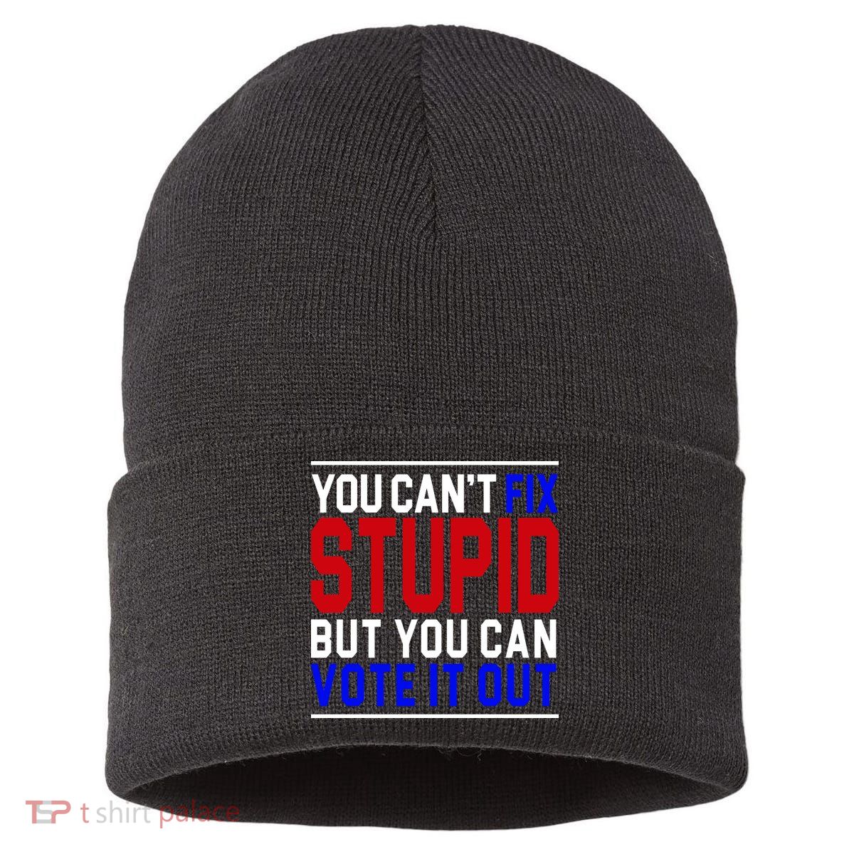 You Can't Fix Stupid But You Can Vote It Out Sustainable Knit Beanie
