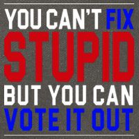 You Can't Fix Stupid But You Can Vote It Out Cotton Canvas Backpack