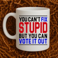 You Can't Fix Stupid But You Can Vote It Out Mug