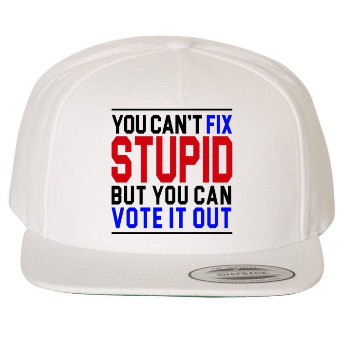 You Can't Fix Stupid But You Can Vote It Out Wool Snapback Cap