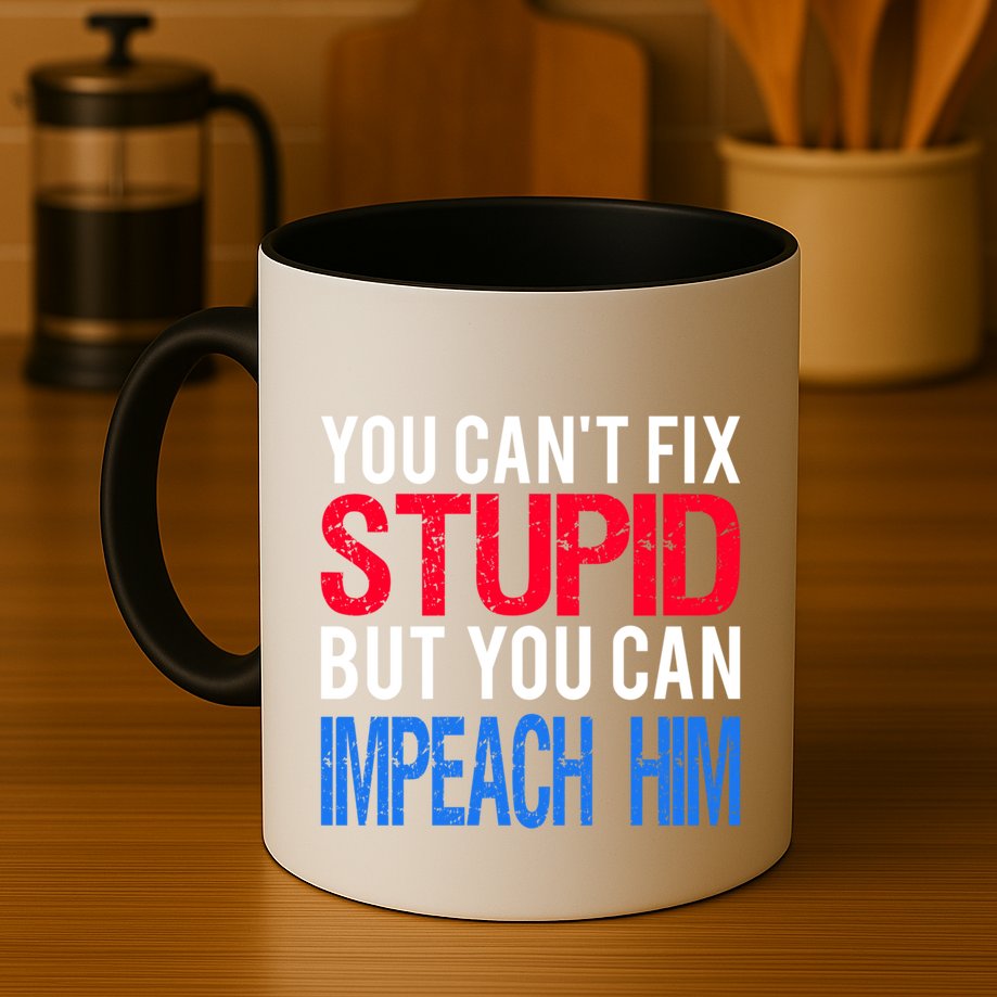 You CanT Fix Stupid But You Can Impeach Trump Anti Trump Gift Mug