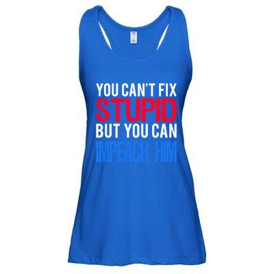 You CanT Fix Stupid But You Can Impeach Trump Anti Trump Gift Ladies Essential Flowy Tank