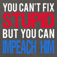 You CanT Fix Stupid But You Can Impeach Trump Anti Trump Gift Cotton Canvas Backpack