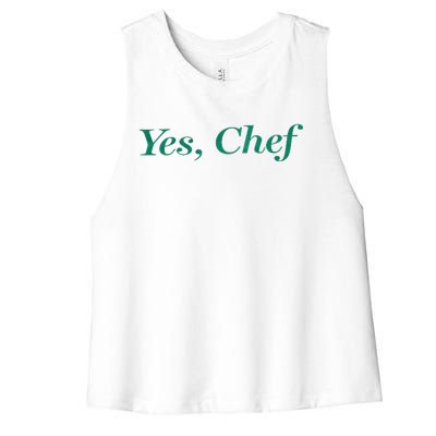 Yes Chef Funny Women's Racerback Cropped Tank