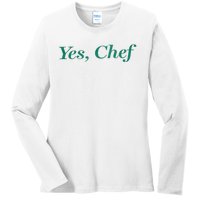 Yes Chef Funny Ladies Long Sleeve Shirt