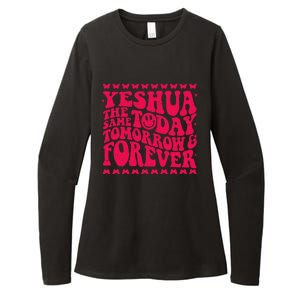 Yeshua Christian Fall Season Bible Verse Groovy Butterfly Womens CVC Long Sleeve Shirt