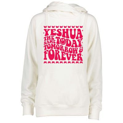 Yeshua Christian Fall Season Bible Verse Groovy Butterfly Womens Funnel Neck Pullover Hood