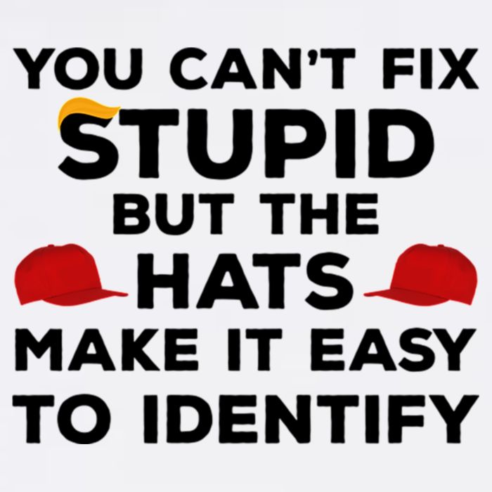 You Can't Fix Stupid But The Hats Make It Easy To Identify Funny Anti Trump Mousepad