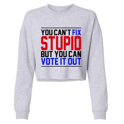 You CanT Fix Stupid But You Can Vote It Out Cropped Pullover Crew