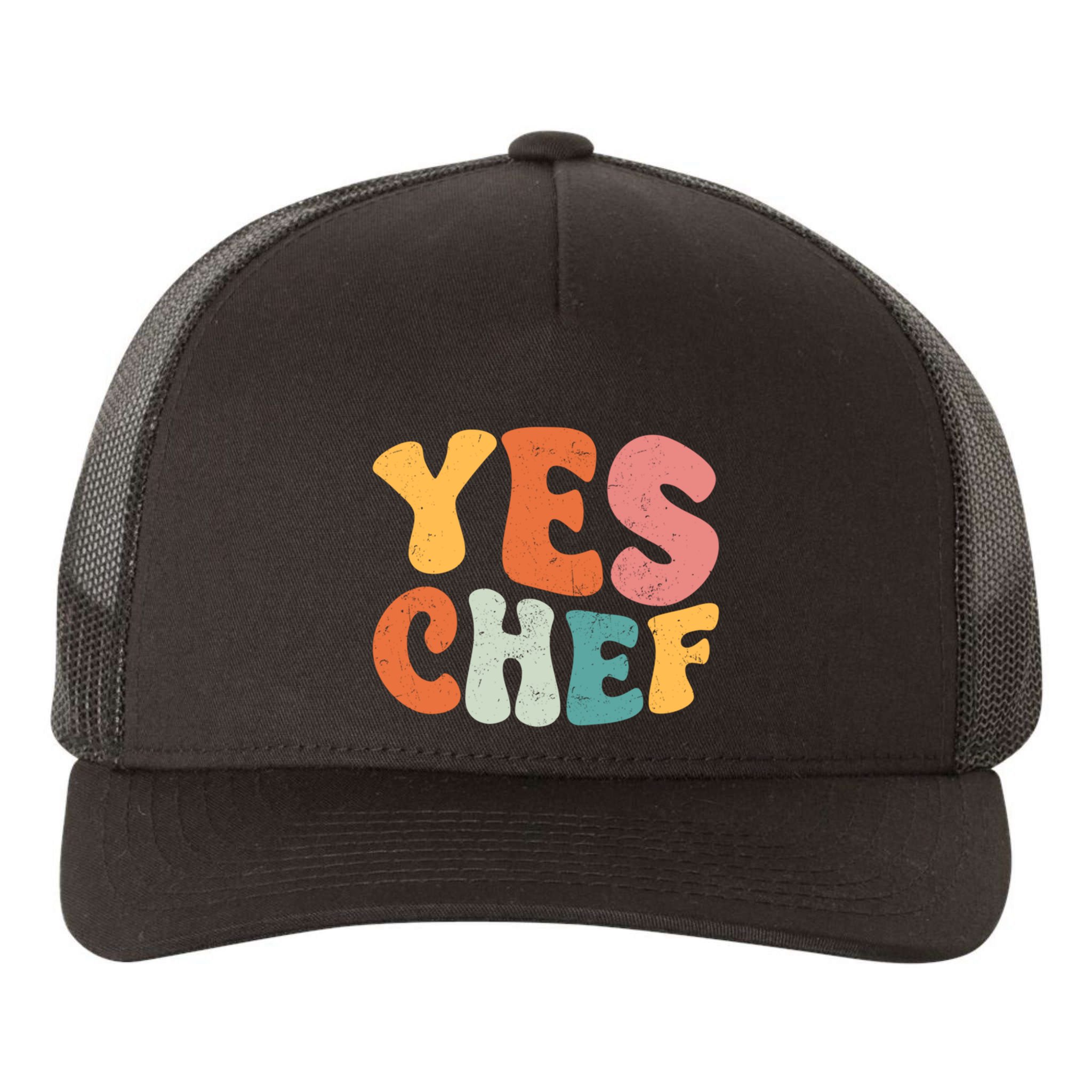 Yes Chef Funny Saying Slang Restaurant Chef Cook Cooking Cute Gift Yupoong Adult 5-Panel Trucker Hat