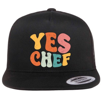 Yes Chef Funny Saying Slang Restaurant Chef Cook Cooking Cute Gift Flatbill Hat