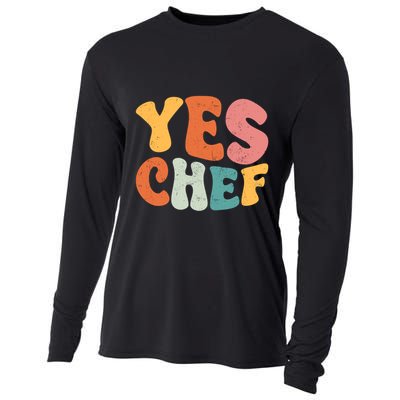 Yes Chef Funny Saying Slang Restaurant Chef Cook Cooking Cute Gift Cooling Performance Long Sleeve Crew