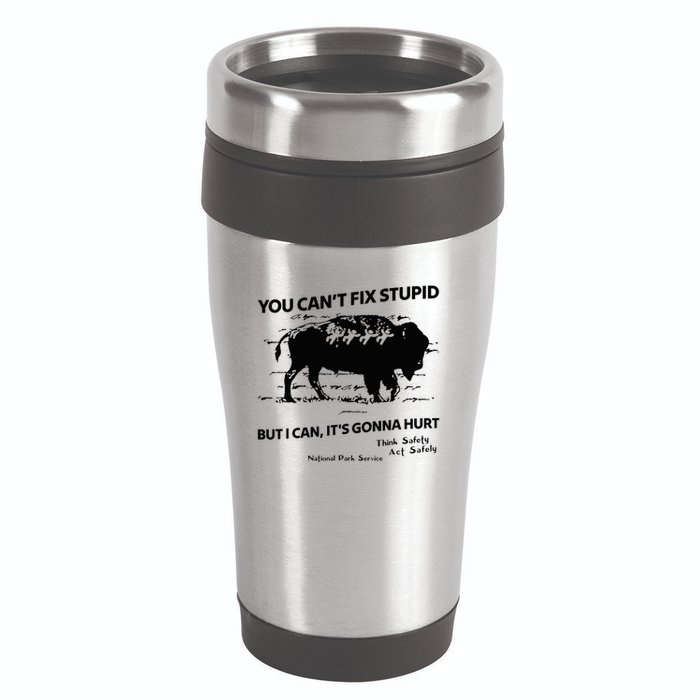You Can’T Fix Stupid But I Can ItS Gonna Hurt Funny Quote 16oz Travel Tumbler