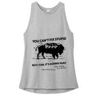 You Can’T Fix Stupid But I Can ItS Gonna Hurt Funny Quote Ladies PosiCharge Tri-Blend Wicking Tank