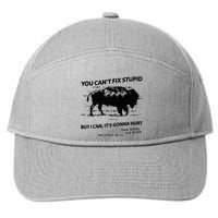 You Can’T Fix Stupid But I Can ItS Gonna Hurt Funny Quote 7-Panel Snapback Hat