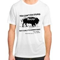 You Can’T Fix Stupid But I Can ItS Gonna Hurt Funny Quote Adult ChromaSoft Performance T-Shirt