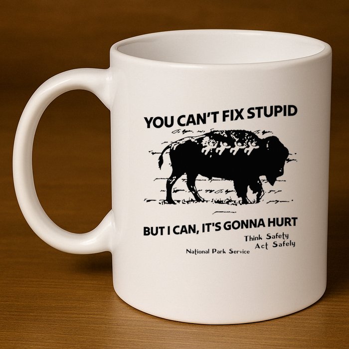 You Can’T Fix Stupid But I Can ItS Gonna Hurt Funny Quote 11oz C Handle Ceramic Mug
