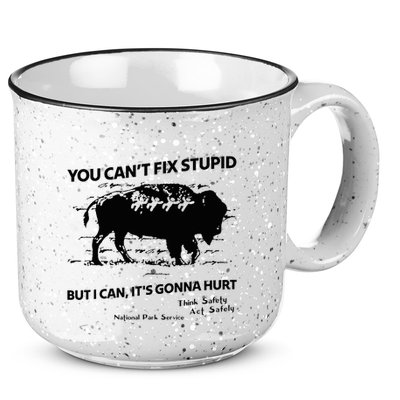 You Can’T Fix Stupid But I Can ItS Gonna Hurt Funny Quote 15oz Campfire Ceramic Mug