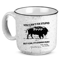 You Can’T Fix Stupid But I Can ItS Gonna Hurt Funny Quote 15oz Campfire Ceramic Mug