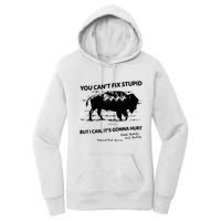 You Can’T Fix Stupid But I Can ItS Gonna Hurt Funny Quote Women's Pullover Hoodie