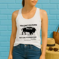 You Can’T Fix Stupid But I Can ItS Gonna Hurt Funny Quote Womens Tank Top