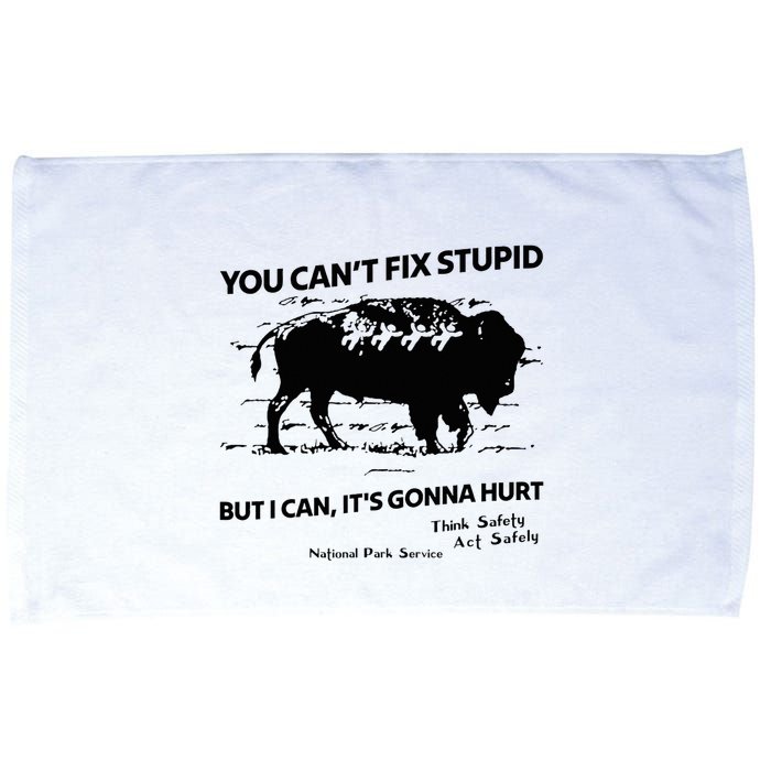 You Can’T Fix Stupid But I Can ItS Gonna Hurt Funny Quote Microfiber Hand Towel