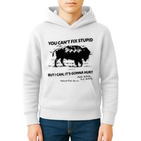 You Can’T Fix Stupid But I Can ItS Gonna Hurt Funny Quote Kids Hoodie