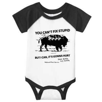 You Can’T Fix Stupid But I Can ItS Gonna Hurt Funny Quote Infant Baby Jersey Bodysuit