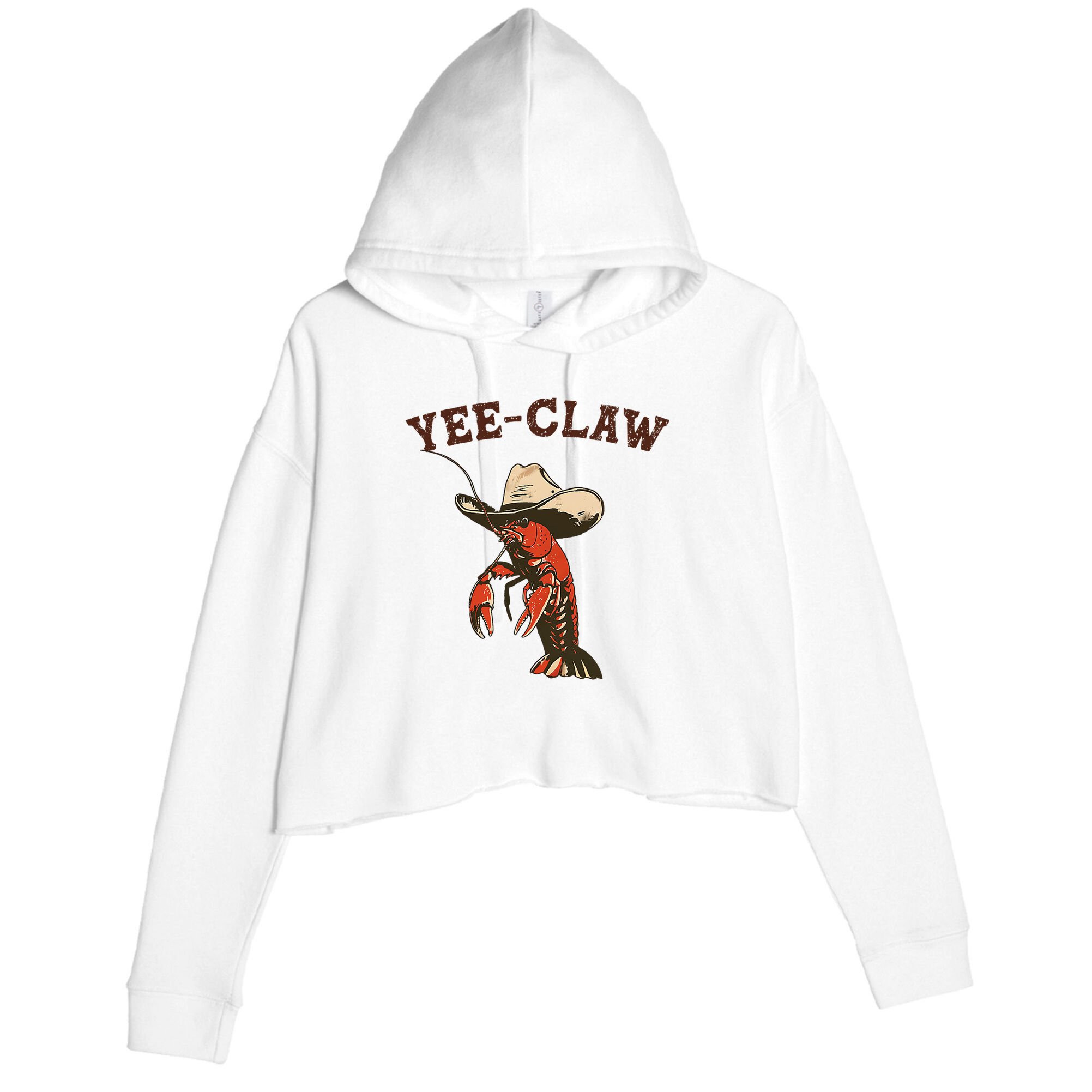 Yee Claw! Funny Crawfish Cajun Seafood Festival Crop Fleece Hoodie