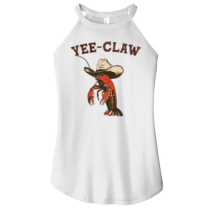 Yee Claw! Funny Crawfish Cajun Seafood Festival Women's Perfect Tri Rocker Tank