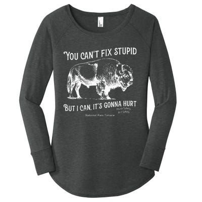 You CanT Fix Stupid But I Can ItS Gonna Hurt Think Safety Women's Perfect Tri Tunic Long Sleeve Shirt