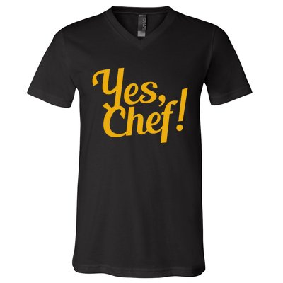 Yes Chef Funny Novelty V-Neck T-Shirt